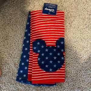 Disney Red and Blue Towel with Mickey Mouse Stars